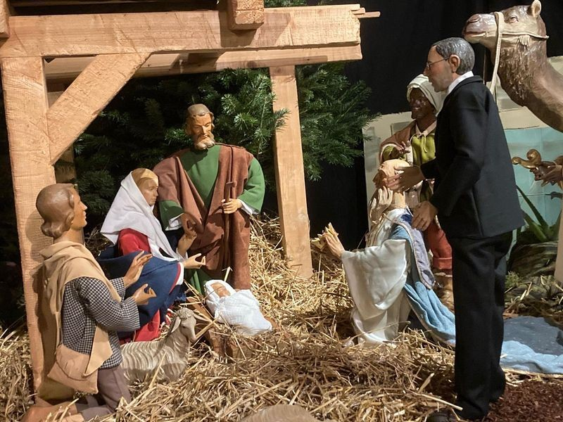 Widerstandskämpfer an der Krippe Widerstandskämpfer an der Krippe